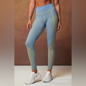 Fabletics Blue and Yellow Women's Leggings